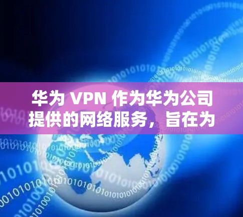 华为 VPN 作为华为公司提供的网络服务，旨在为用户提供安全、高效的网络连接。以下是对华为 VPN 实例的详细分析