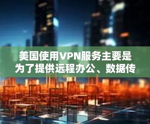 美国使用VPN服务主要是为了提供远程办公、数据传输和网络连接，以便全球的企业和个人进行远程工作和交流。以下是一些美国使用的VPN服务