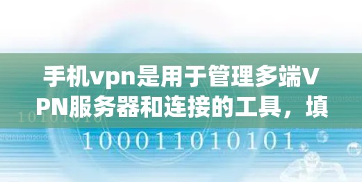 手机vpn是用于管理多端VPN服务器和连接的工具，填入数据是操作的关键步骤。以下是一步步的填写指南