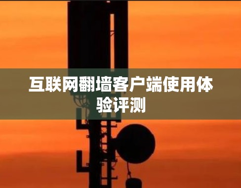 互联网<strong>翻墙</strong>客户端使用体验评测